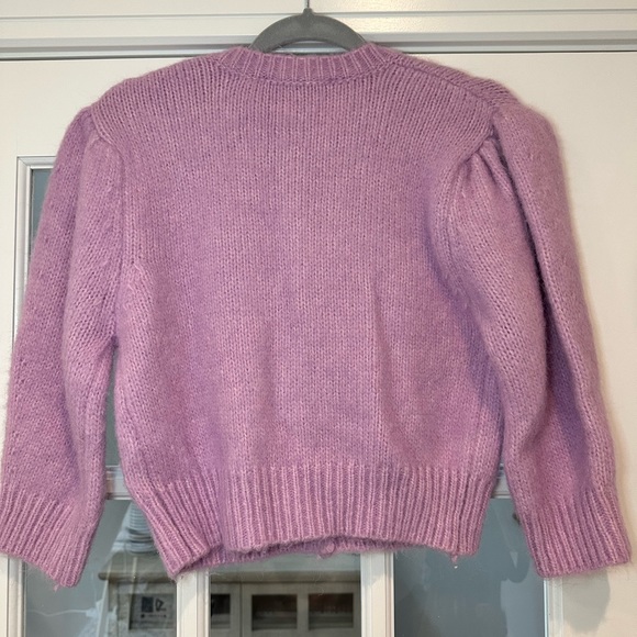 Zara lavender cardigan with pearl and Diamond buttons - size M - Picture 3 of 5